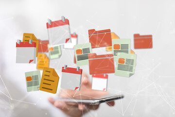 Business intelligence analyst dashboard on virtual