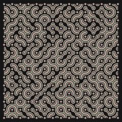 Color truchet tiling connections illustration