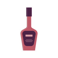 Bottle of liquor, great design for any purposes. Flat style. Color form. Party drink concept. Simple image shape