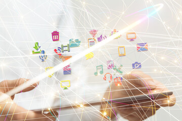 Protect Cloud Information Data Concept..