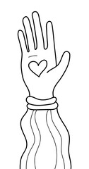 Likes giving concept vector in doodle style. Give hearts as love, impression, friendship. Followers like content in social net. Thank you sign. Give, share love.