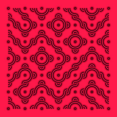 Color truchet tiling connections illustration