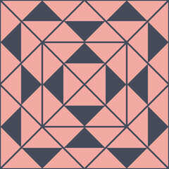 Pink triangle geometric seamless pattern for wrapping paper