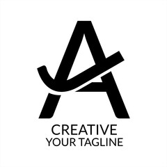 Elegant A Letter Linked Monogram Logo Design, brand logo, corporate logo, business logo