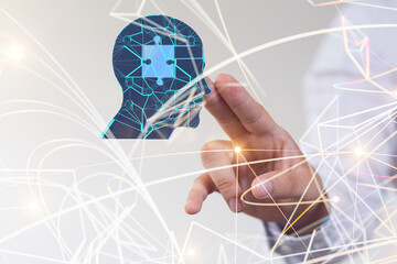 human head, chakra power, inspiration abstract thought.