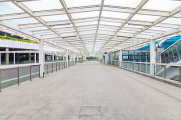 Empty bright outdoor urban space