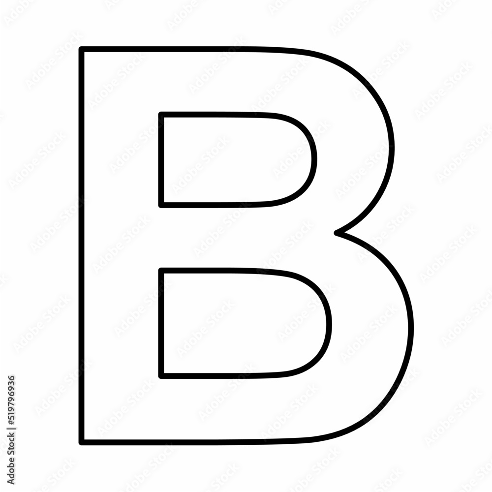 Wall mural latin b uppercase symbol