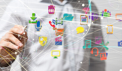 Technology background. Big data concept
