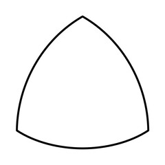 Curvilinear triangle geometric shape