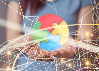 Business solutions, success and strategy, learning concept. .