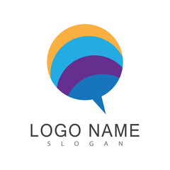 Speech bubble Logo template vector illustration