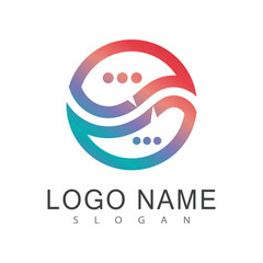 Speech bubble Logo template vector illustration