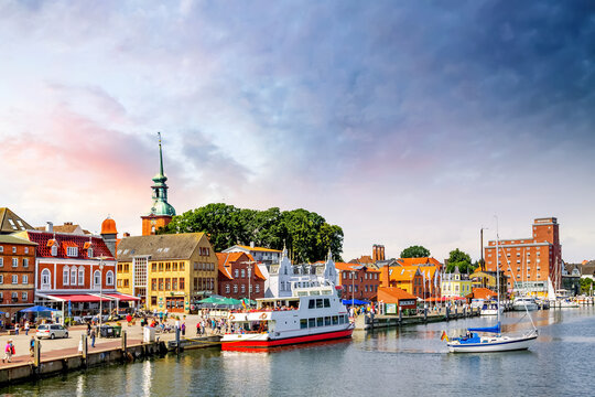Blick auf Kappeln an der Schlei, Deutschland 