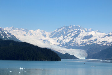 Yale Glacier in College Fjord, Alaska, United States, North America   