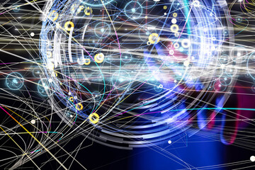 conference Digital Network and data concept 3d