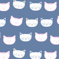 seamless pattern with cat