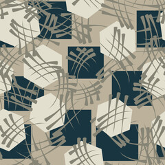 Trendy abstract seamless pattern with stripes.