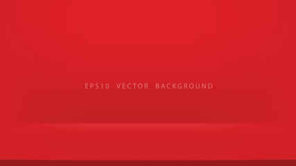 Empty red stage vector background