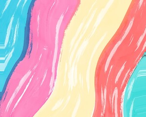 Rainbow watercolor colorful background stripes. Textured, gradient, wavy, stain. Poster dynamic, advertisement, presentation, ornament striped.