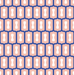 Abstract Geometric Retro Style Chains Seamless Pattern Trendy Fashion Colors Perfect for Allover Fabric Print or Wall Paper Minimal Simple Concept