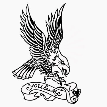 recommend clip art: eagle art vector for tattoo card illustration