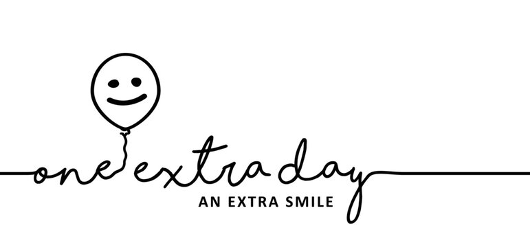 Happy Leap day or leap year slogan. Calendar page 29 February, month 2024 or 2028 and 366 days. 29th Day of february, today one extra sale day. line pattern banner. Fun vector icon or symbol