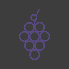 Grape line icon, vector. Grape outline sign