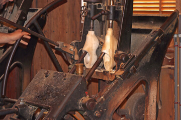 The making of clogs, a traditional Dutch craft of making wooden traditional shoes.