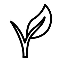 leaf line icon