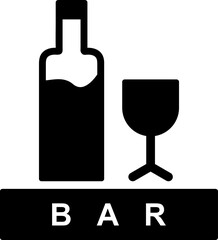 Unique Bar Sign Vector Icon
