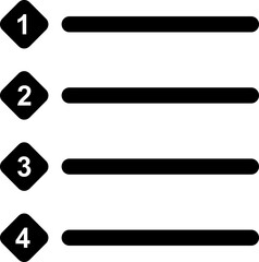 Obraz premium Unique Numbered list Vector Icon