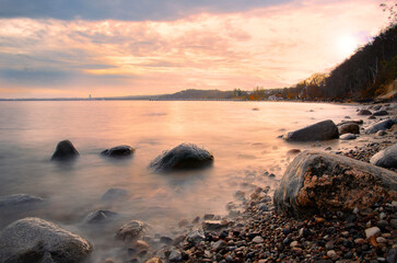 Fototapeta na wymiar Sunset by the Baltic Sea