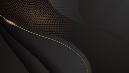 Abstract black and gold luxury textured background