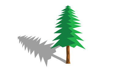 Christmas tree vector Illustration. Tree vector art.