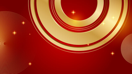 Abstract luxury red and gold background. Abstract background with modern trendy fresh color for presentation design, flyer, social media cover, web banner, tech banner