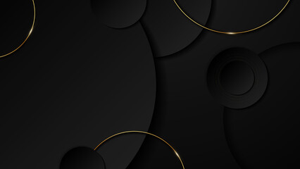 Abstract black and gold luxury background