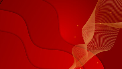 Abstract luxury red and gold background. Vector illustration abstract graphic design banner pattern presentation background web template.