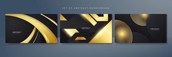 Abstract black and gold background