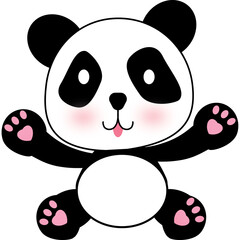 Blushing Panda Bear Shirt Design for Kids