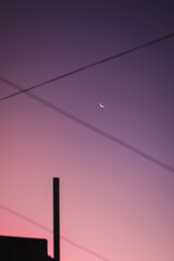Fototapeta na wymiar Sunset moon 