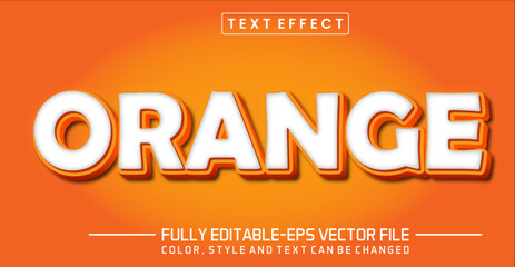 Orange font Text effect editable