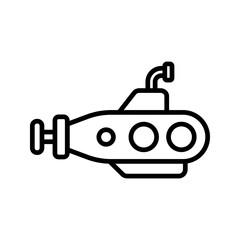 Submarine icon flat. vector illustration