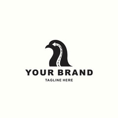 bird logo and road line