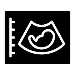 ultrasound glyph icon