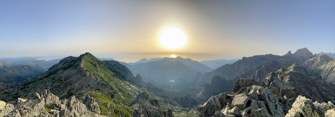 sunset in the mountains