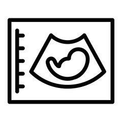 ultrasound line icon
