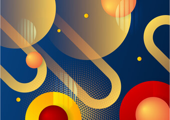 Obraz premium Abstract colorful geometric shapes background