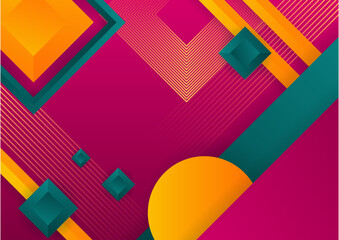 Abstract colorful geometric shapes background