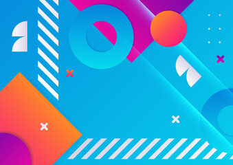 Abstract colorful geometric shapes background