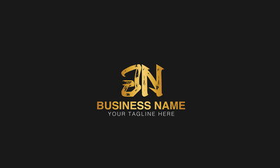 JN  initial logo | initial based abstract modern minimal creative logo, vector template image. luxury logotype logo, real estate homie logo. typography logo. initials logo.